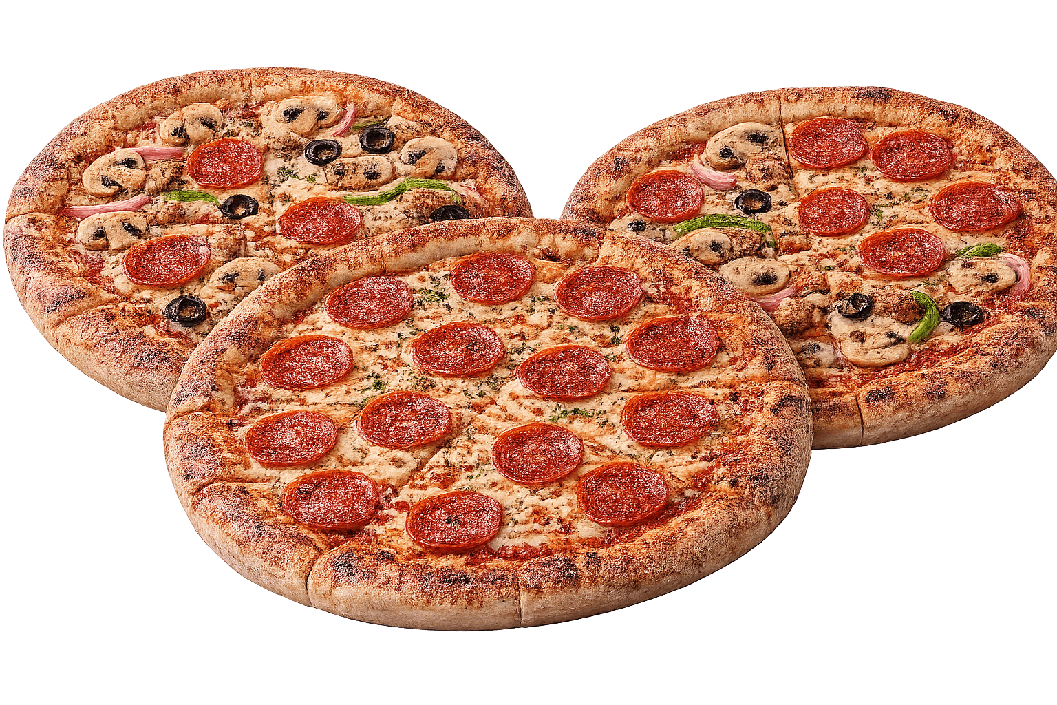 3 × 12" Pizzas
